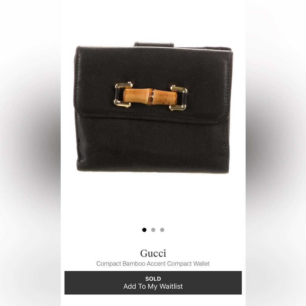 Gucci Compact Bamboo Accent Wallet
